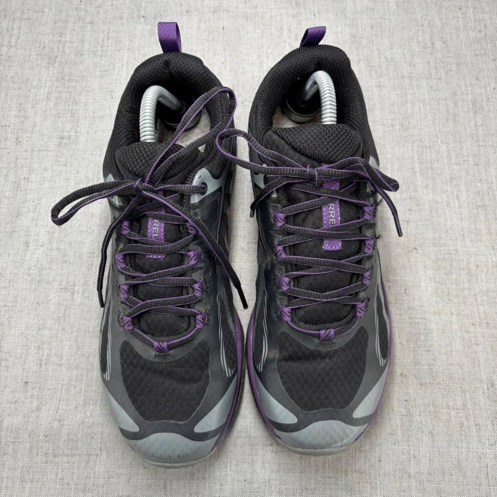 Merrell Sirens Edge 3 Trail Hiking Shoes Black Purple Mesh Waterproof Women's 9